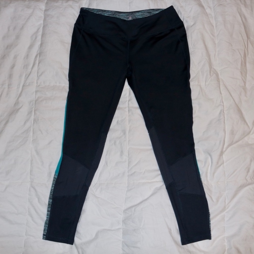 Blue and grey leggings